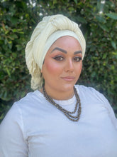 Israeli Arabesque Wrap - Cream-Long Wrap-The Little Tichel Lady