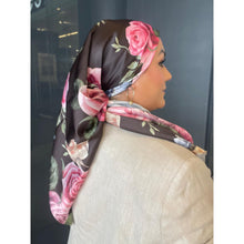 TLTL Perfect Satin Square Tichel - Rosa Noire-Squares-The Little Tichel Lady