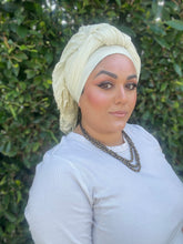 Israeli Arabesque Wrap - Cream-Long Wrap-The Little Tichel Lady
