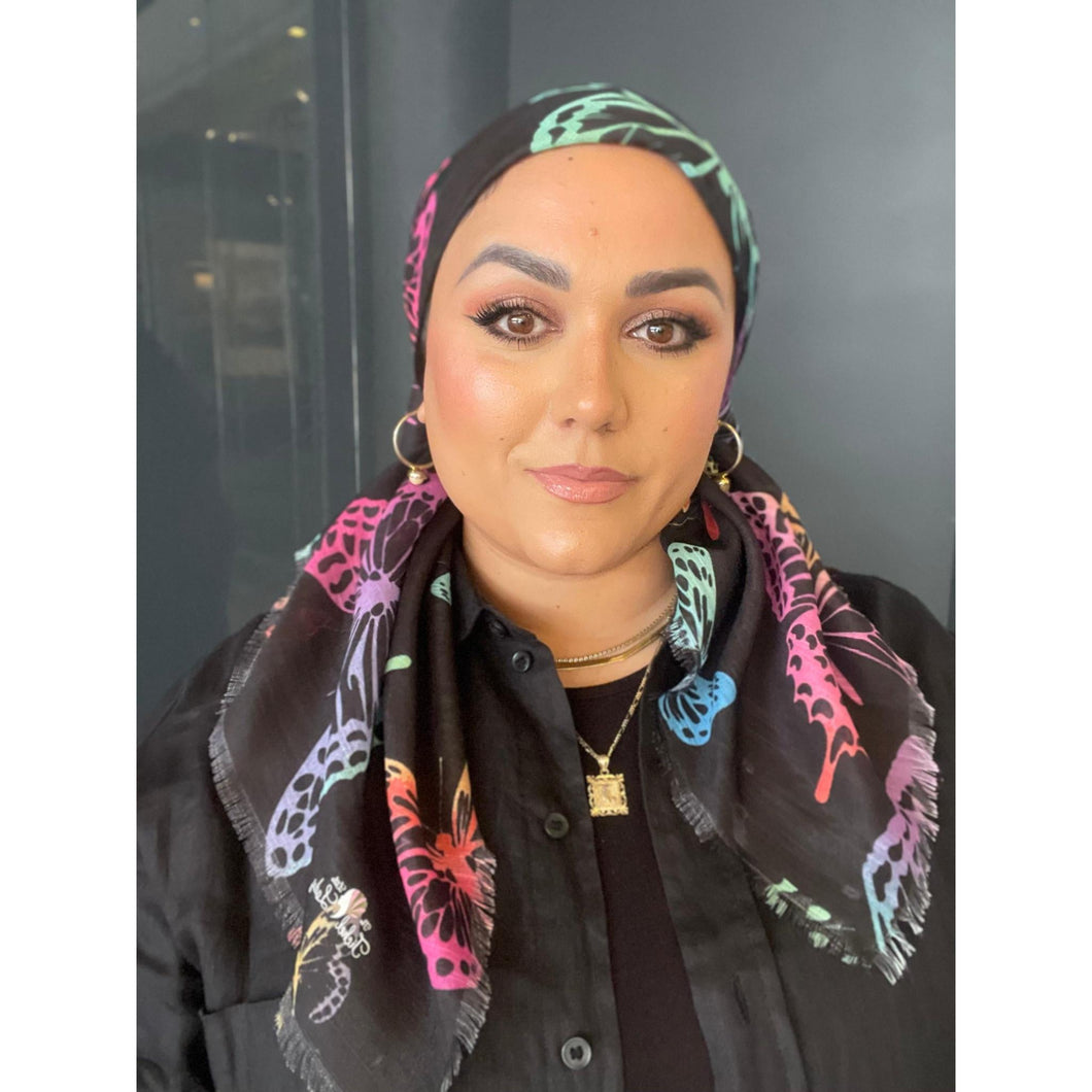 TLTL Perfect Cotton Square Tichel - Noire Nectar-Squares-The Little Tichel Lady