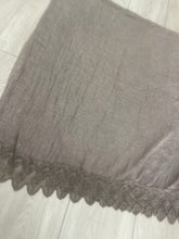 Israeli Arabesque Wrap - Taupe-Long Wrap-The Little Tichel Lady