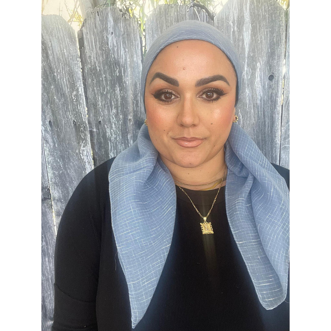 Crossgrain Turkish Classic Print Square - Sky Blue-Squares-The Little Tichel Lady