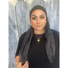 Crossgrain Turkish Classic Print Square - Black-Squares-The Little Tichel Lady