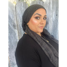 Crossgrain Turkish Classic Print Square - Black-Squares-The Little Tichel Lady