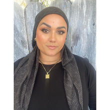 Crossgrain Turkish Classic Print Square - Black-Squares-The Little Tichel Lady