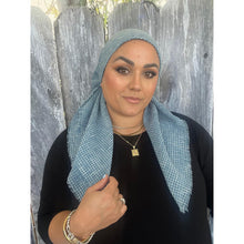 Crossgrain Turkish Textured Print Square - Cerulean-Squares-The Little Tichel Lady