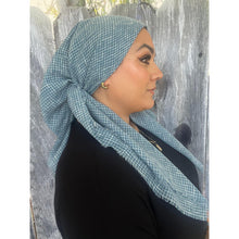 Crossgrain Turkish Textured Print Square - Cerulean-Squares-The Little Tichel Lady