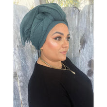 Israeli Boheme Gauzy Long Wrap - Teal Blue-Long Wrap-The Little Tichel Lady