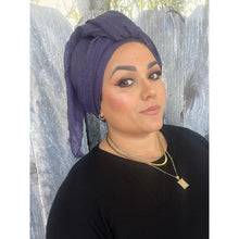 Israeli Boheme Gauzy Long Wrap - Blueberry-Long Wrap-The Little Tichel Lady