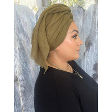 Israeli Boheme Gauzy Long Wrap - Olive-Long Wrap-The Little Tichel Lady