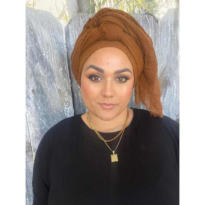 Israeli Boheme Gauzy Long Wrap - Sienna-Long Wrap-The Little Tichel Lady