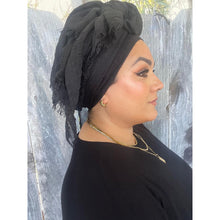 Israeli Boheme Gauzy Long Wrap - Black-Long Wrap-The Little Tichel Lady
