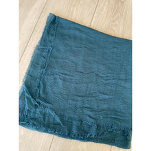 Israeli Boheme Gauzy Long Wrap - Teal Blue-Long Wrap-The Little Tichel Lady