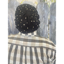 Studded Crystal Beret - Black-Beret-The Little Tichel Lady