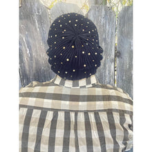 Studded Crystal Beret - Navy-Beret-The Little Tichel Lady