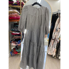 Gingham Cotton Midi Dress - Black-dress-The Little Tichel Lady