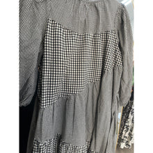 Gingham Cotton Midi Dress - Black-dress-The Little Tichel Lady