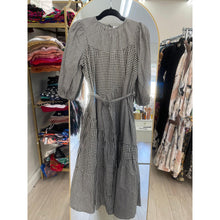 Gingham Cotton Midi Dress - Black-dress-The Little Tichel Lady