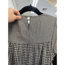 Gingham Cotton Midi Dress - Black-dress-The Little Tichel Lady
