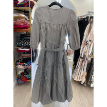 Gingham Cotton Midi Dress - Black-dress-The Little Tichel Lady
