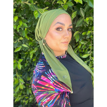 TLTL Swim Pretied Non-Slip - Olive Leaf-Swim Pretied-The Little Tichel Lady