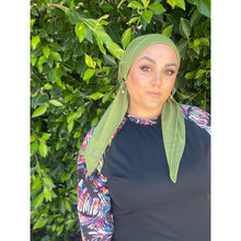 TLTL Swim Pretied Non-Slip - Olive Leaf-Swim Pretied-The Little Tichel Lady