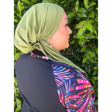 TLTL Swim Pretied Non-Slip - Olive Leaf-Swim Pretied-The Little Tichel Lady