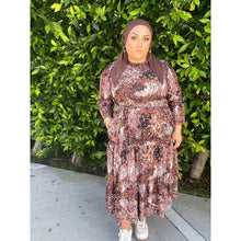 Ladies Modest Tiered Swim Dress, Neutral Print, S-XL-dress-The Little Tichel Lady