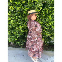 Ladies Modest Tiered Swim Dress, Neutral Print, S-XL-dress-The Little Tichel Lady