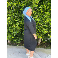 Ladies Modest Swim Dress - Black, S-3X-dress-The Little Tichel Lady