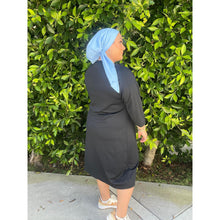 Ladies Modest Swim Dress - Black, S-3X-dress-The Little Tichel Lady