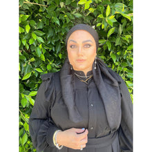 Afterglow Shimmer Square - Noir Onyx-Squares-The Little Tichel Lady