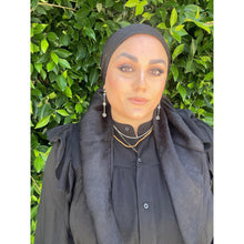 Afterglow Shimmer Square - Noir Onyx-Squares-The Little Tichel Lady