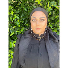 Afterglow Shimmer Square - Noir Onyx-Squares-The Little Tichel Lady