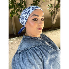 Wildflower Bandana Print Squares - Blue/Sky Blue-Squares-The Little Tichel Lady