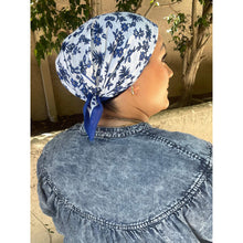 Wildflower Bandana Print Squares - Blue/Sky Blue-Squares-The Little Tichel Lady