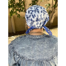 Wildflower Bandana Print Squares - Blue/Sky Blue-Squares-The Little Tichel Lady