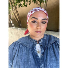 Wildflower Bandana Print Squares - Red/White-Squares-The Little Tichel Lady