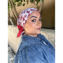 Wildflower Bandana Print Squares - Red/White-Squares-The Little Tichel Lady