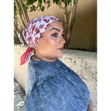 Wildflower Bandana Print Squares - Red/White-Squares-The Little Tichel Lady