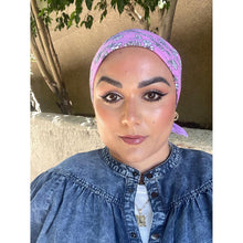 Wildflower Bandana Print Squares - Pink/Lavender-Squares-The Little Tichel Lady