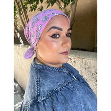 Wildflower Bandana Print Squares - Pink/Lavender-Squares-The Little Tichel Lady