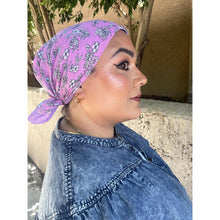 Wildflower Bandana Print Squares - Pink/Lavender-Squares-The Little Tichel Lady