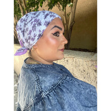 Wildflower Bandana Print Squares - Lavender/White-Squares-The Little Tichel Lady