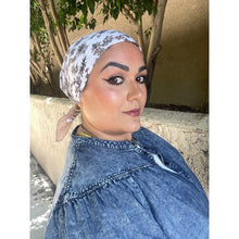 Wildflower Bandana Print Squares - Neutral/White-Squares-The Little Tichel Lady