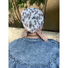 Wildflower Bandana Print Squares - Neutral/White-Squares-The Little Tichel Lady