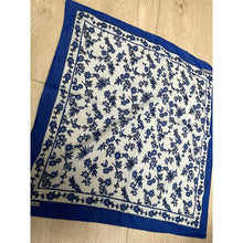 Wildflower Bandana Print Squares - Blue/Sky Blue-Squares-The Little Tichel Lady