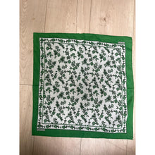 Wildflower Bandana Print Squares - Green/Sky Blue-Squares-The Little Tichel Lady