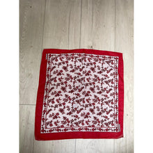 Wildflower Bandana Print Squares - Red/White-Squares-The Little Tichel Lady
