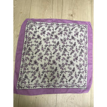 Wildflower Bandana Print Squares - Lavender/White-Squares-The Little Tichel Lady